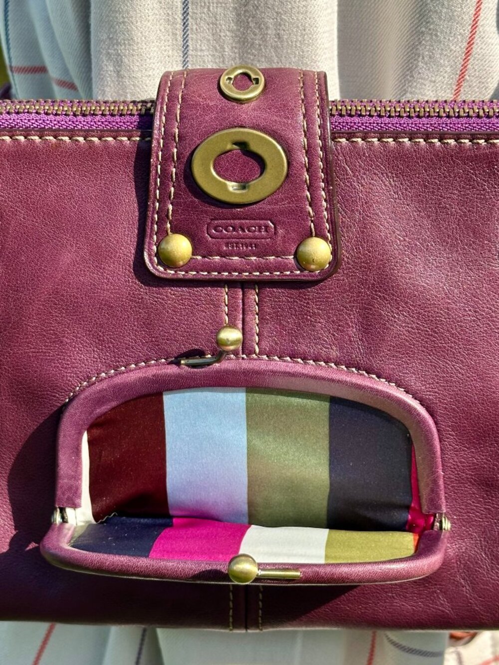 Coach Legacy Bridget Limited Ed 65th Anniv Purple Leather Shoulder Bag 11622 NWT - Picture 3 of 16